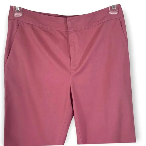 Rebecca Minkoff Pants High Rise Flat Front Tie Conch Ankle Pink Mauve NWOT - Picture 3 of 13